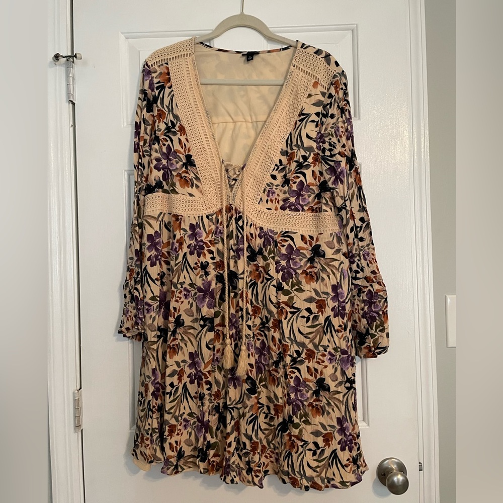 Lovely Fall Floral Dress - Torrid - Size 1